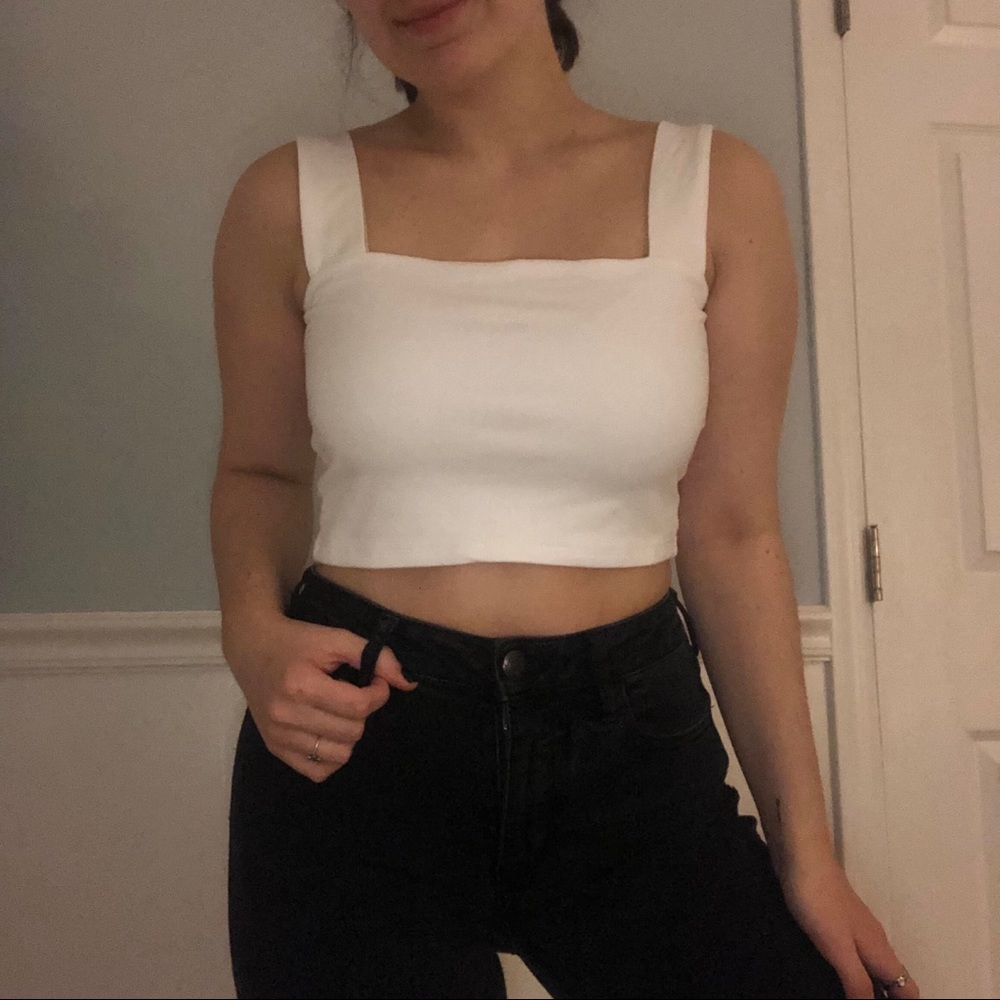 Charlotte Russe White Crop Top